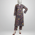 Charcoal Bloom Cotton